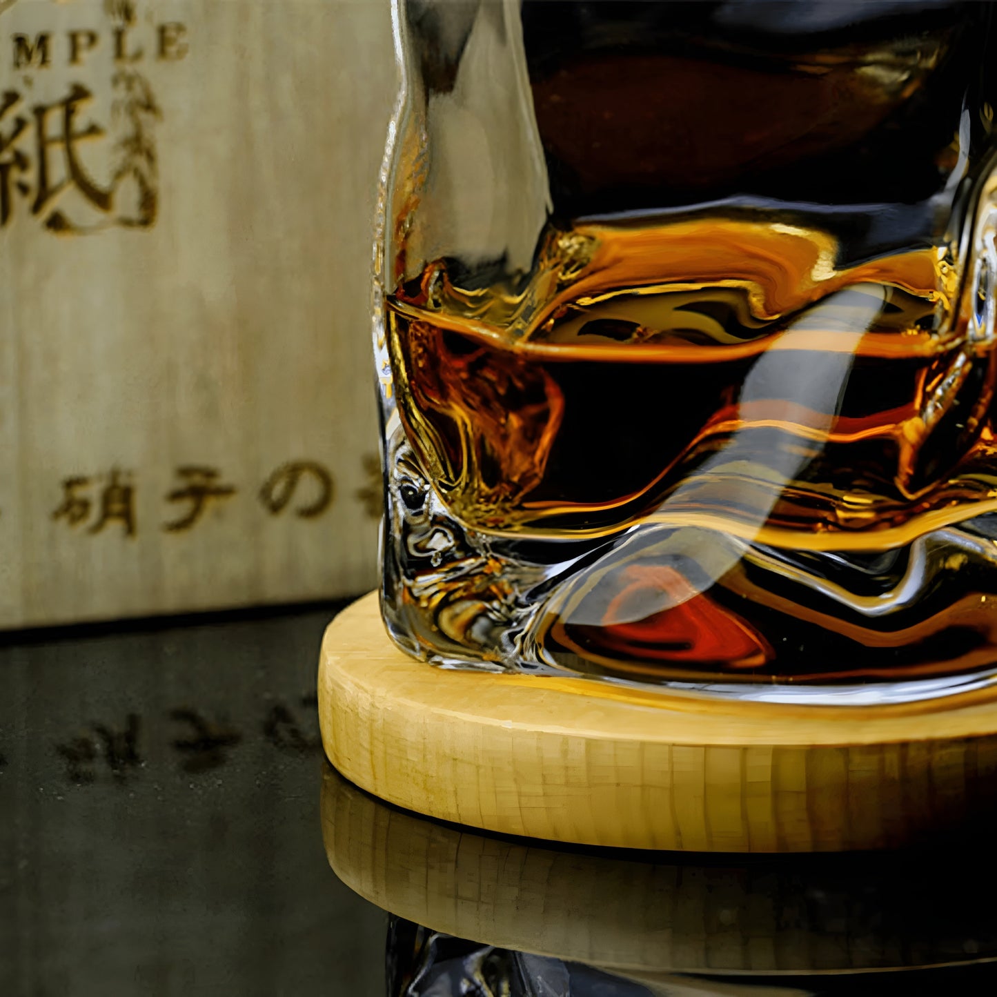 Edo Kiriko Style Whisky Glass – Hand-Cut with a Unique Swirl Design