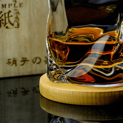 Edo Kiriko Style Whisky Glass – Hand-Cut with a Unique Swirl Design