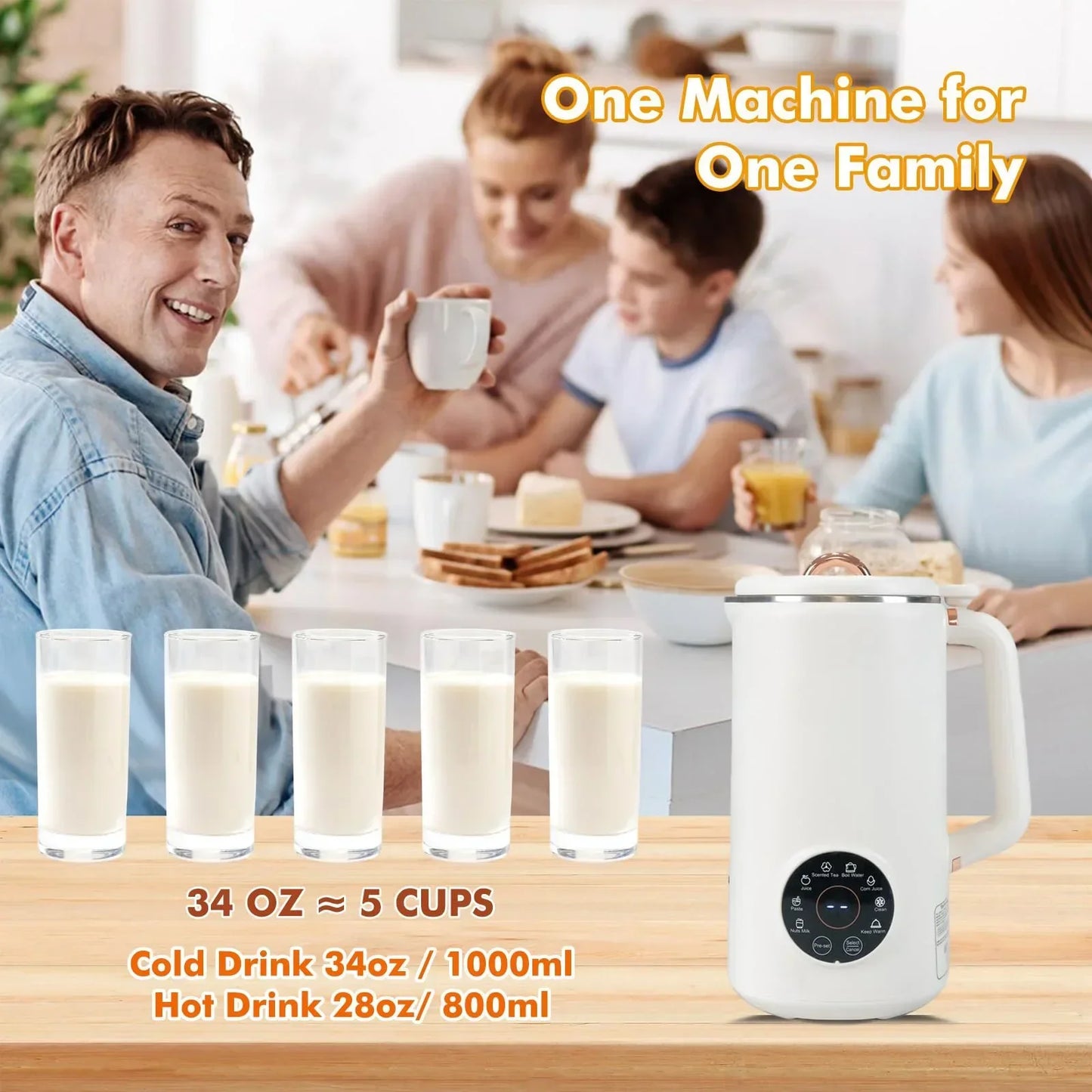 Skanto | 8-in-1 Nut Milk Maker (1000 ml) - NutriBlend