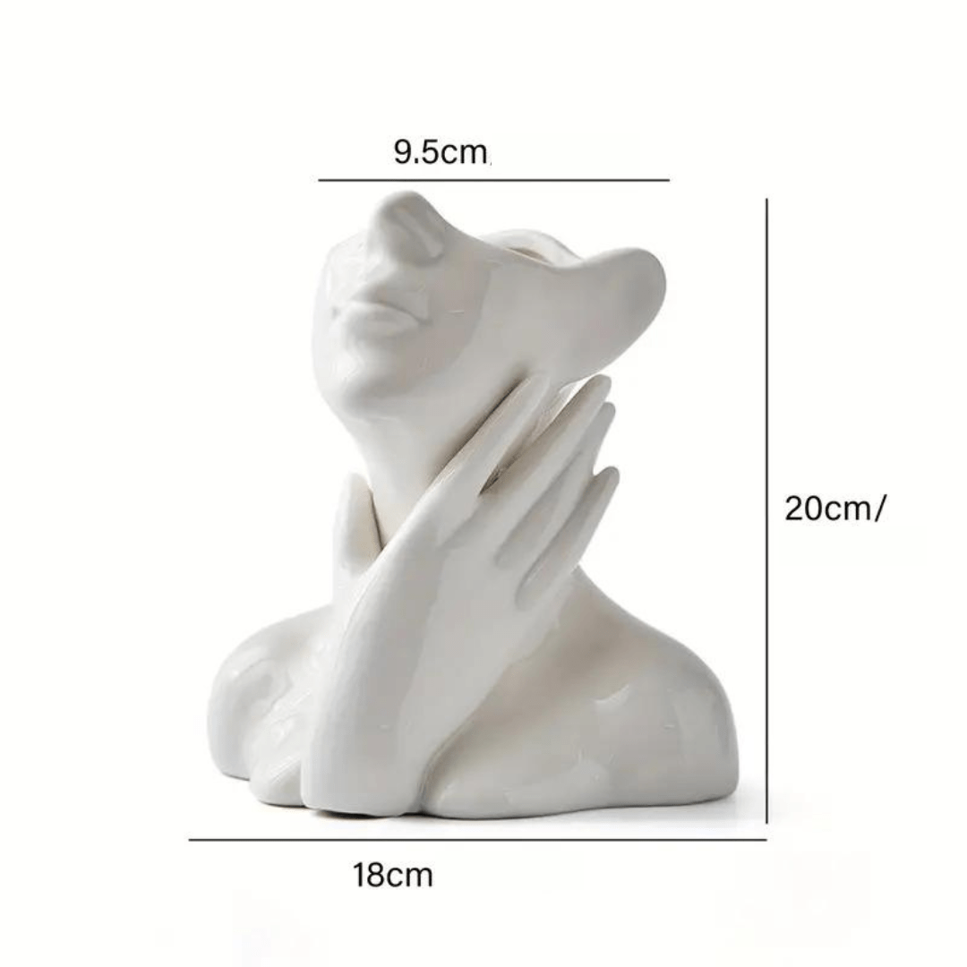 "Unique and Modern Ceramic Vase, Decorative Flower Pot for Living Room and Office" | Skanto