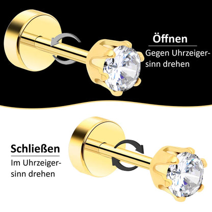 Ear studs with flat back | Bowlift
