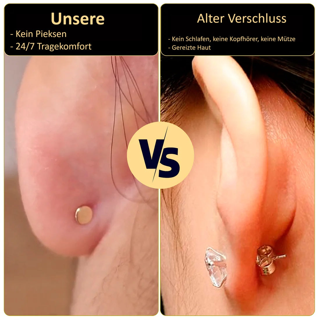 Ear studs with flat back | Bowlift