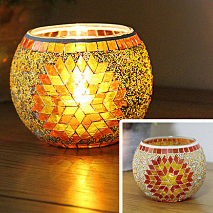 Brehn | European Retro Glass Mosaic Tealight Holder
