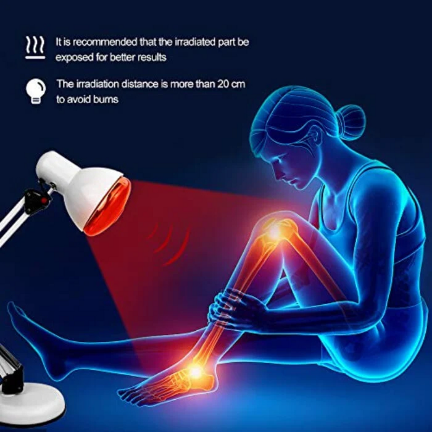 BowLift | Red Light Therapy Lamp for Skin - Infrared Heating with Tripod Stand