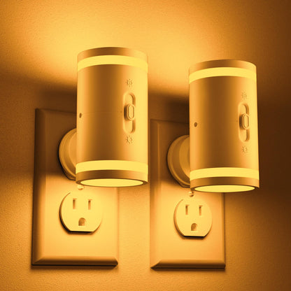 Skanto Skanto | Kindeep Amber Night Light with Dusk to Dawn Sensor, Dimmable 5-120Lm, 2 Pack for Bedroom &