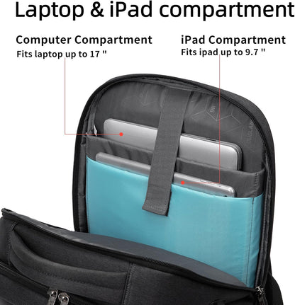 Water-Resistant Travel Laptop Backpack with USB Port & Organised Storage | Bowlift