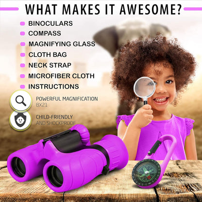 Karnz | Binoculars for Children Lightweight Outdoor Adventure