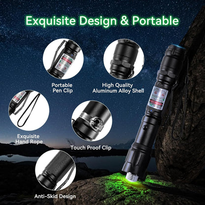 BowLift | Flashlight Rechargeable Green Outdoor LED Torch