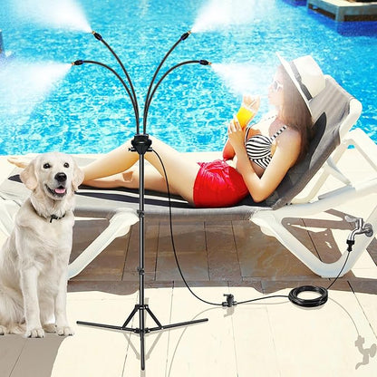 BowLift | Standing misting system - adjustable height outdoor patio mister for cooling decks, porches, and backyards