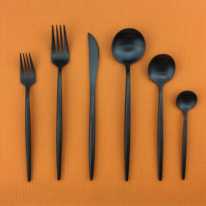 Skanto | Minimalist 36-Piece Stainless Steel Cutlery Set: Elegance and Durability