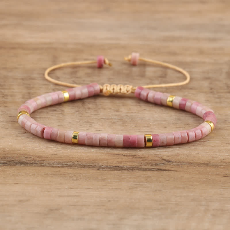 Skanto | Braided bracelet with 2,4 mm natural stone beads – Seraphina