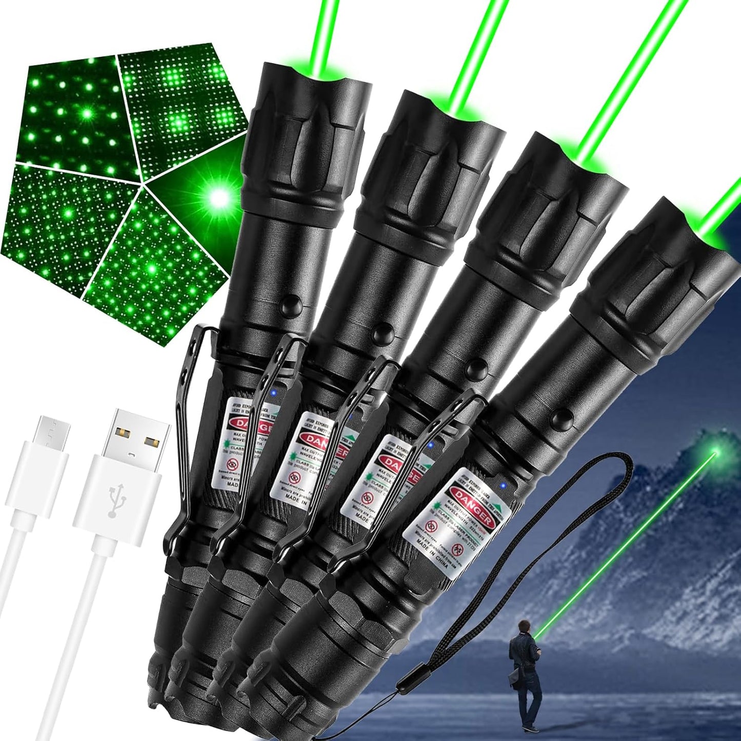 BowLift | Flashlight Rechargeable Green Outdoor LED Torch