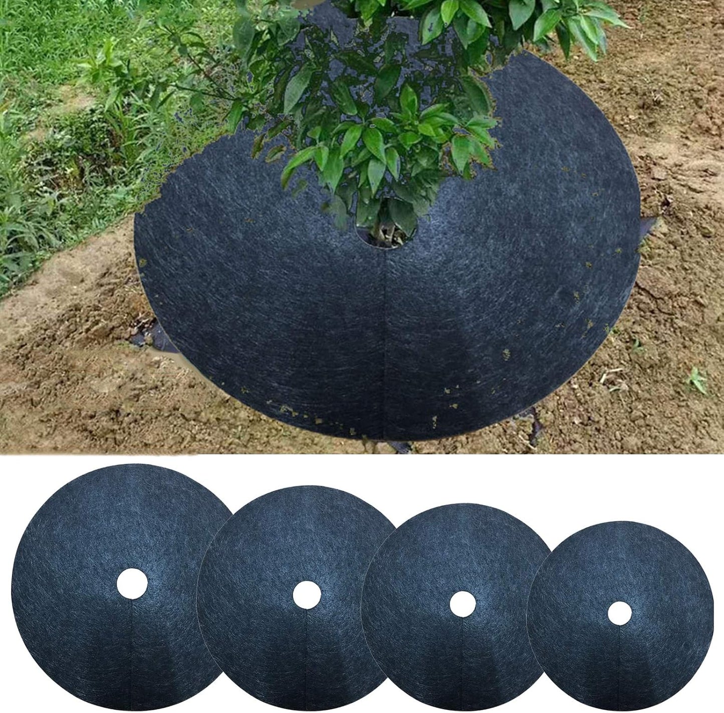 BowLift | Weed fleece tree disk – Breathable root protection mat for garden and plants