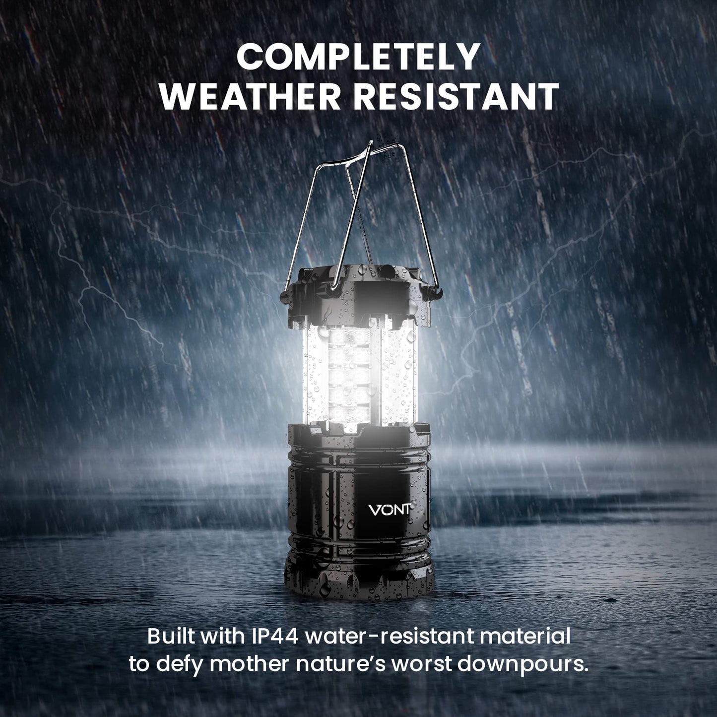 Skanto | Vont 2 Pack LED Camping Lanterns - Super Bright, Portable, Emergency Survival Lights, Batteries Included