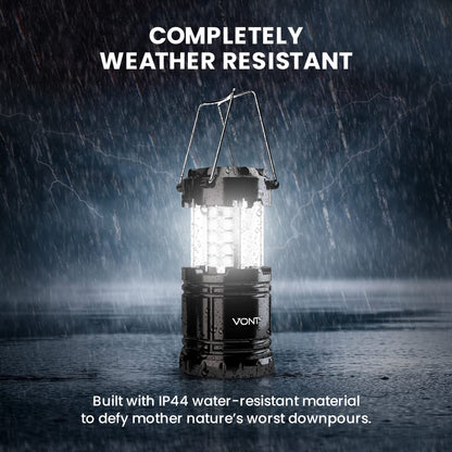 Skanto | Vont 2 Pack LED Camping Lanterns - Super Bright, Portable, Emergency Survival Lights, Batteries Included