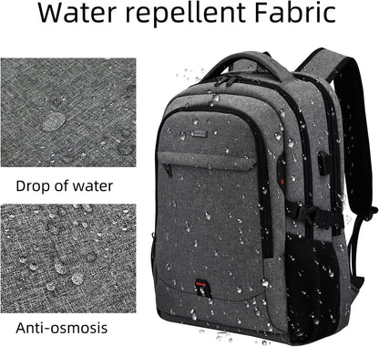 Water-Resistant Travel Laptop Backpack with USB Port & Organised Storage | Kalsten