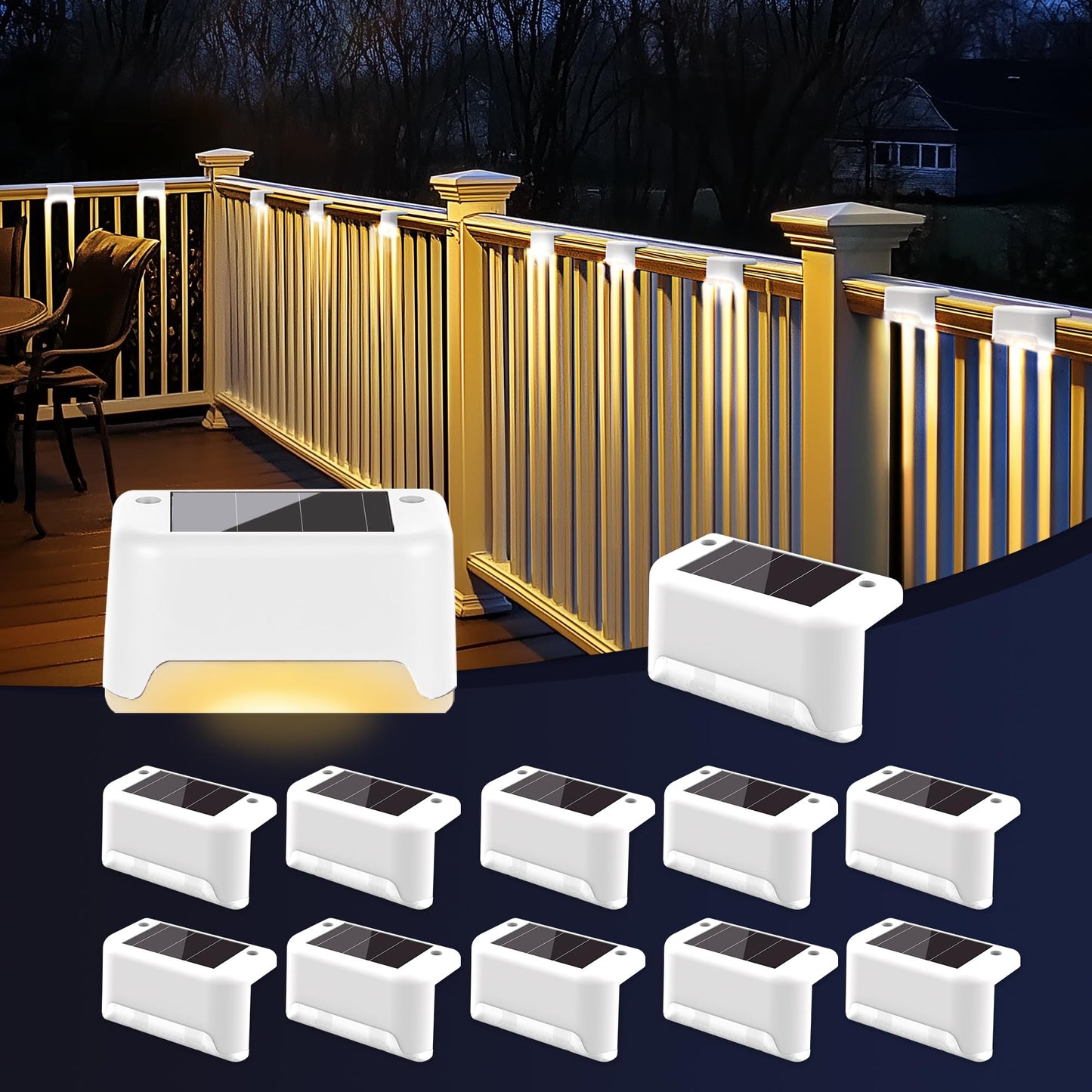 Skanto | Patiowin Solar Hedge Light Outdoor, Solar Step Light Waterproof Led Light For Outdoor Deck, Stairs, Hedge, Patio, Garden, Porch And