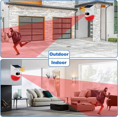 BowLift | Solar Motion Sensor Alarm with 120dB Siren and LED Strobe – Feronix