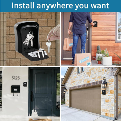 Skanto | Key Safe Wall Mounted - 4-Digit Combination Key Lock