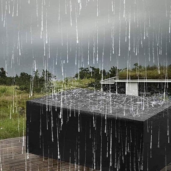 Skanto | Waterproof Garden Furniture Cover Black Polyester