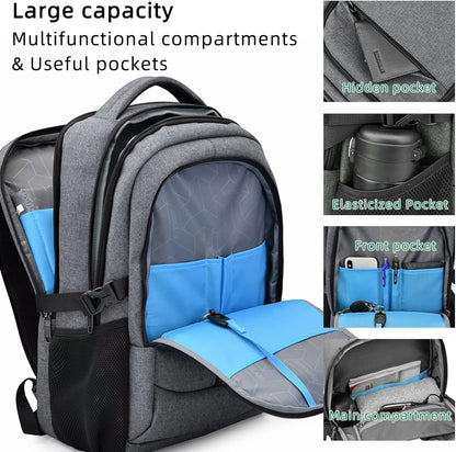 Water-Resistant Travel Laptop Backpack with USB Port & Organised Storage | Bowlift