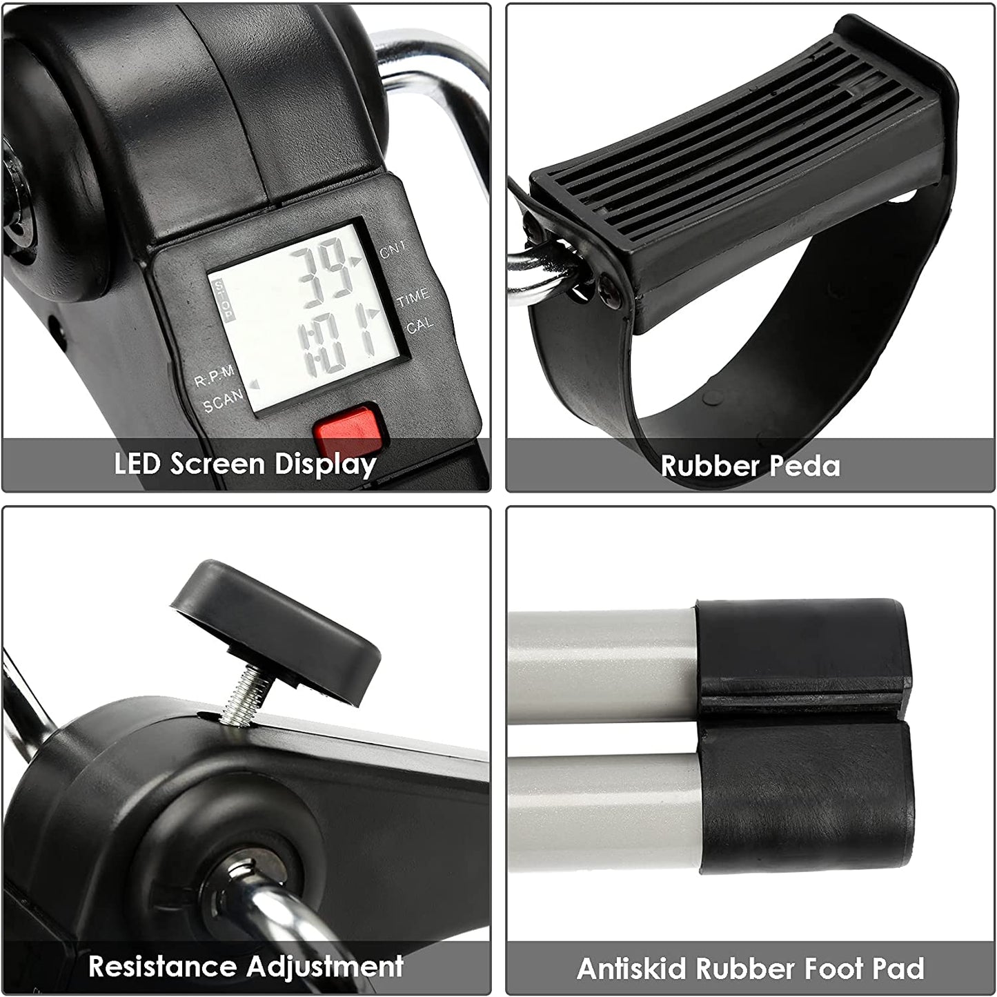 Mini-Home Trainer Fitness Bike Leg Trainer with LCD Display | Bowlift