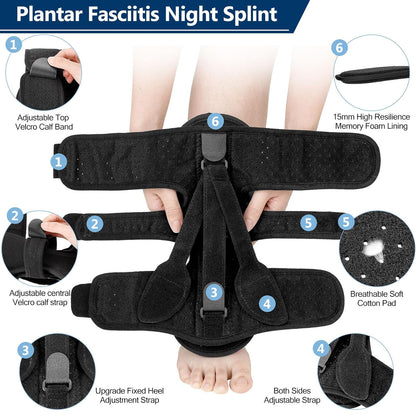 Night splint for plantar fasciitis