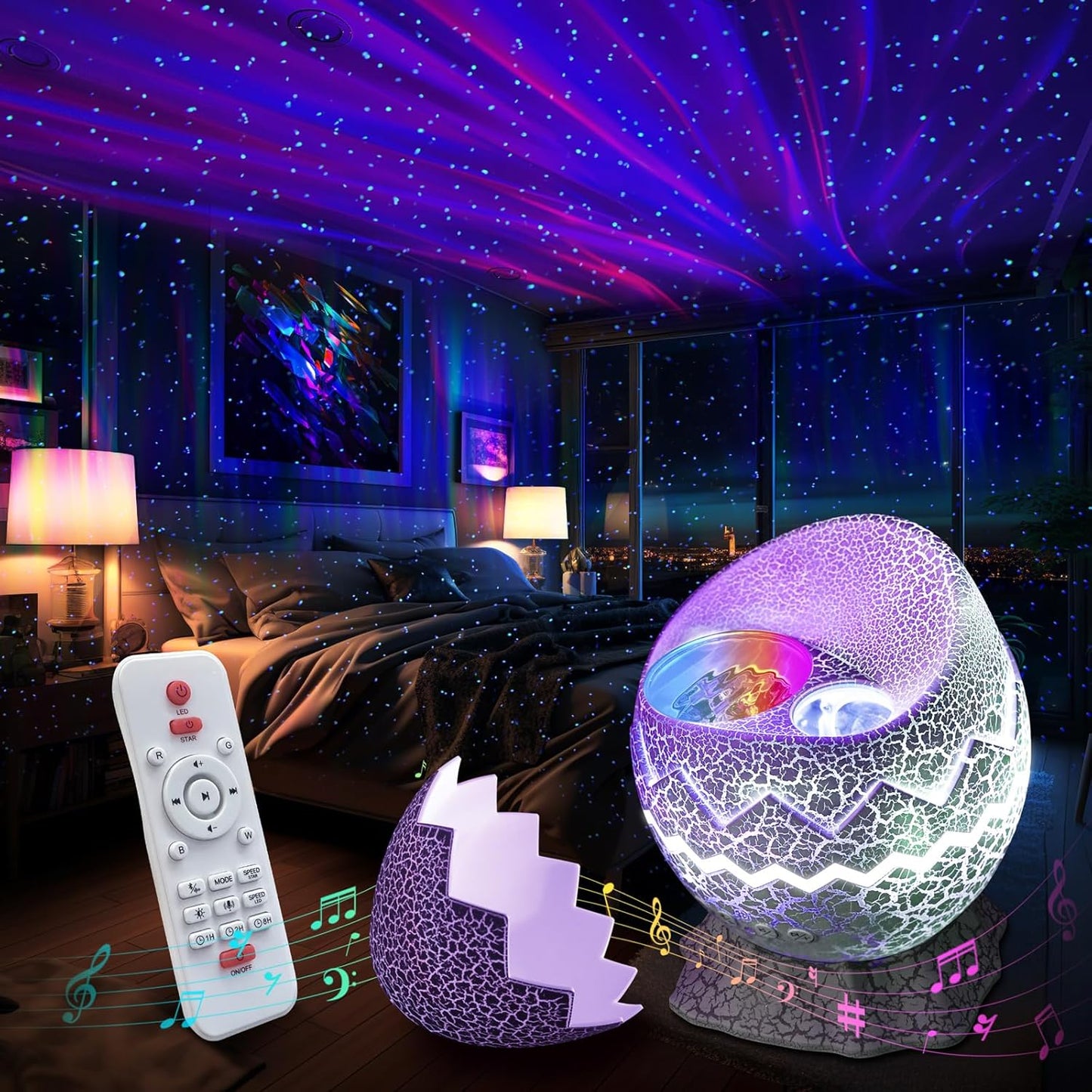 Skanto | AstralTune - 4-in-1 Star Projector with Sound