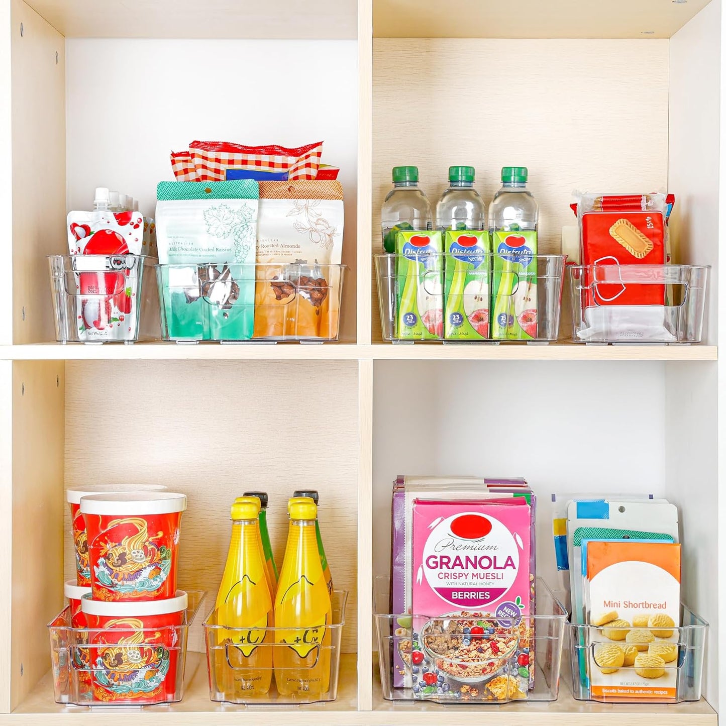 Skanto | Clear Fridge Storage Boxes (4 Pieces) - Coolorganize