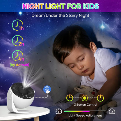 Skanto | Galaxy Projector with 360° Rotation - Amazing Room-Wide Night Sky View