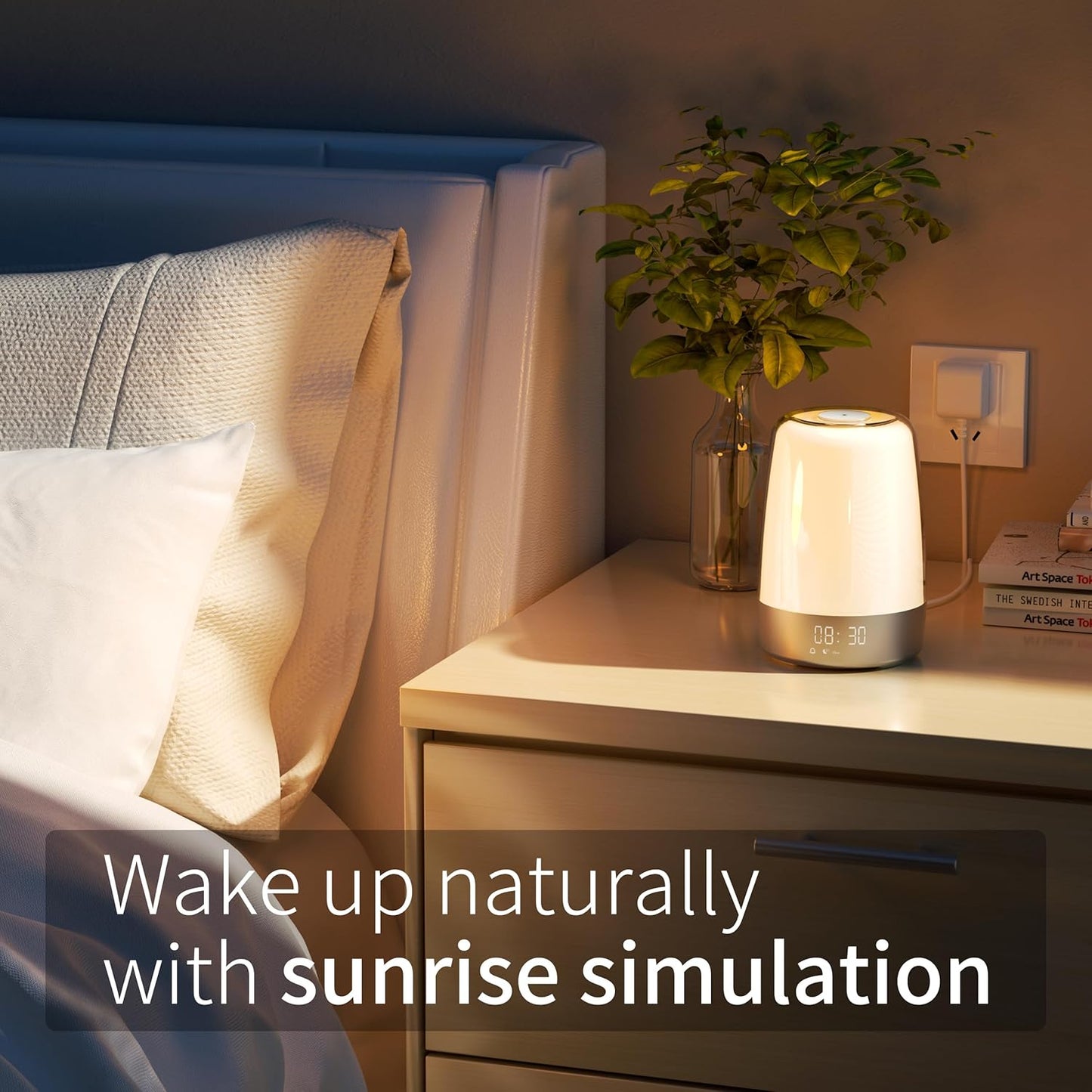 Skanto | Aurora Wake-Up Light | Sunrise & Sunset | USB-C Rechargeable