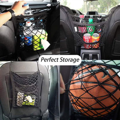 BowLift | Stretchable Car Seat Divider & Storage Net with Pet Barrier