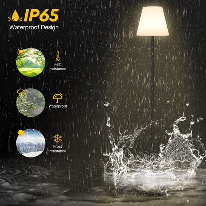 Skanto | Gewiny Solar Powered Outdoor Floor Lamp - Dimmable LED, Waterproof, Wireless for Patio & Garden