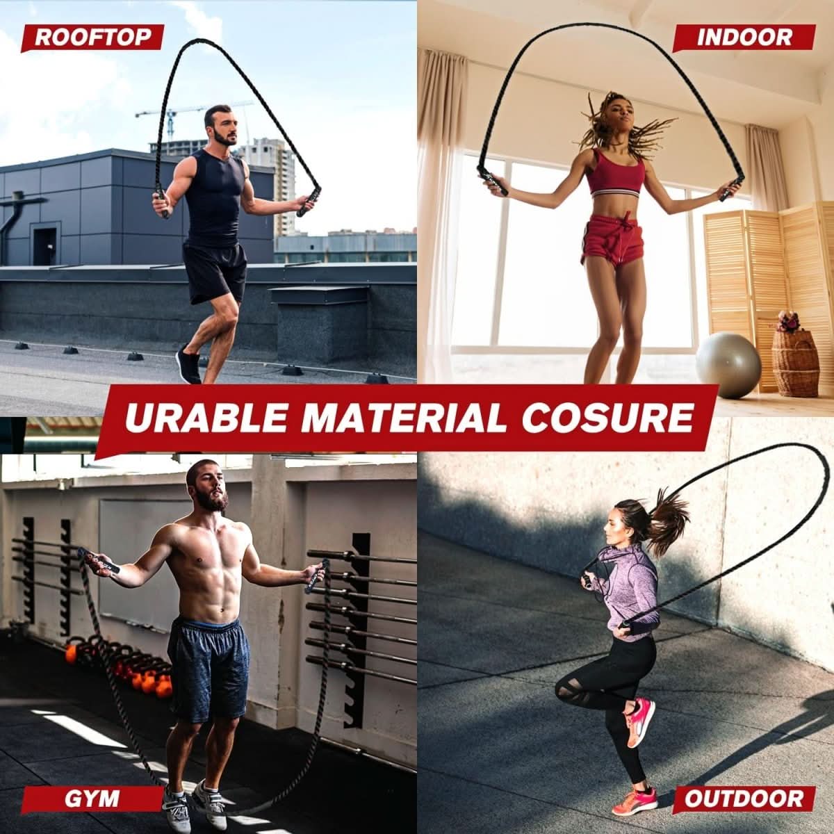 BowLift | Adjustable weight jump rope for cardio & strength training
