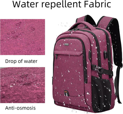 Water-Resistant Travel Laptop Backpack with USB Port & Organised Storage | Bowlift