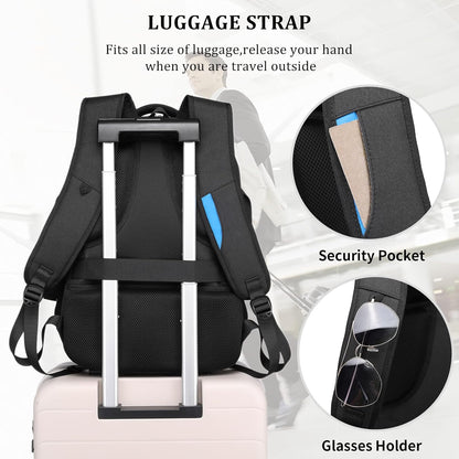 Water-Resistant Travel Laptop Backpack with USB Port & Organised Storage | Bowlift