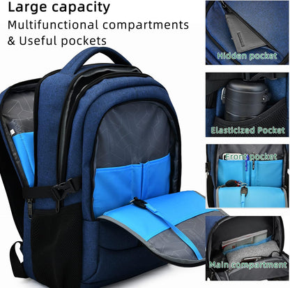 Water-Resistant Travel Laptop Backpack with USB Port & Organised Storage | Bowlift