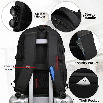 Water-Resistant Travel Laptop Backpack with USB Port & Organised Storage | Kalsten