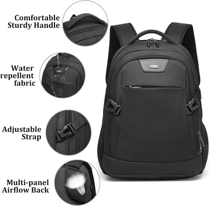 Water-Resistant Travel Laptop Backpack with USB Port & Organised Storage | Bowlift