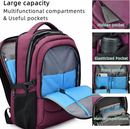 Water-Resistant Travel Laptop Backpack with USB Port & Organised Storage | Bowlift