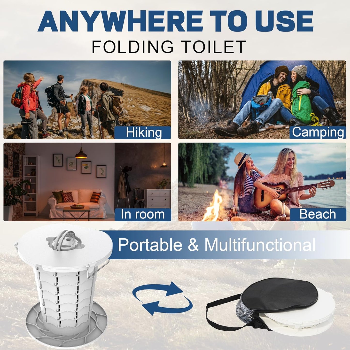 Frendorf | Adjustable Height Portable Toilet – CampMate