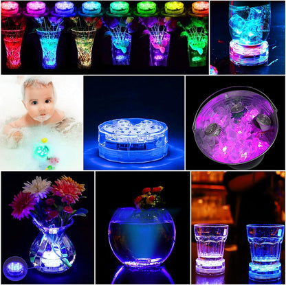 Underwater pool lighting with 10 LEDs