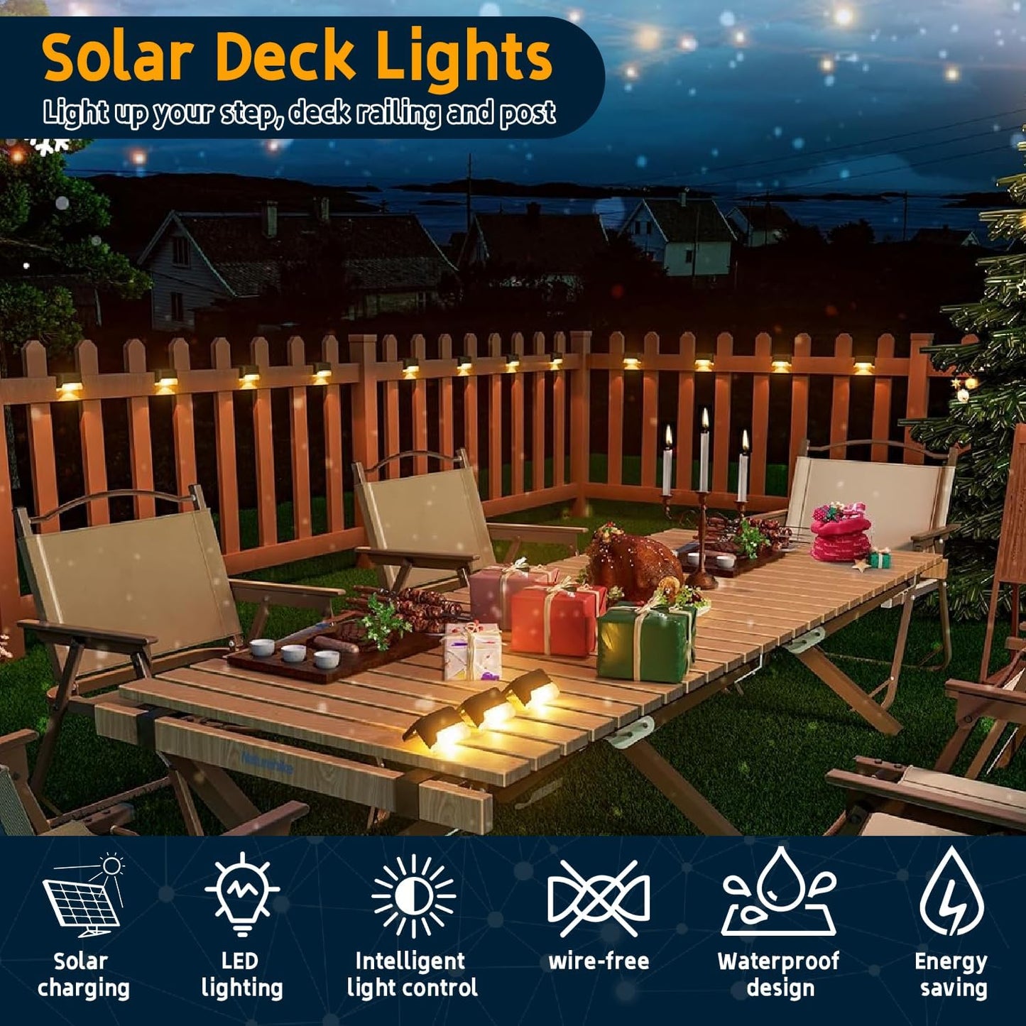 Skanto | Wireless Solar LED Outdoor Light – Waterproof Garden and Patio Lighting