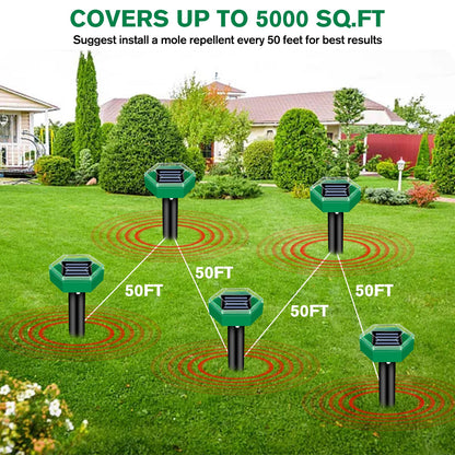 Ultrasonic Mole Repellent 4-pack