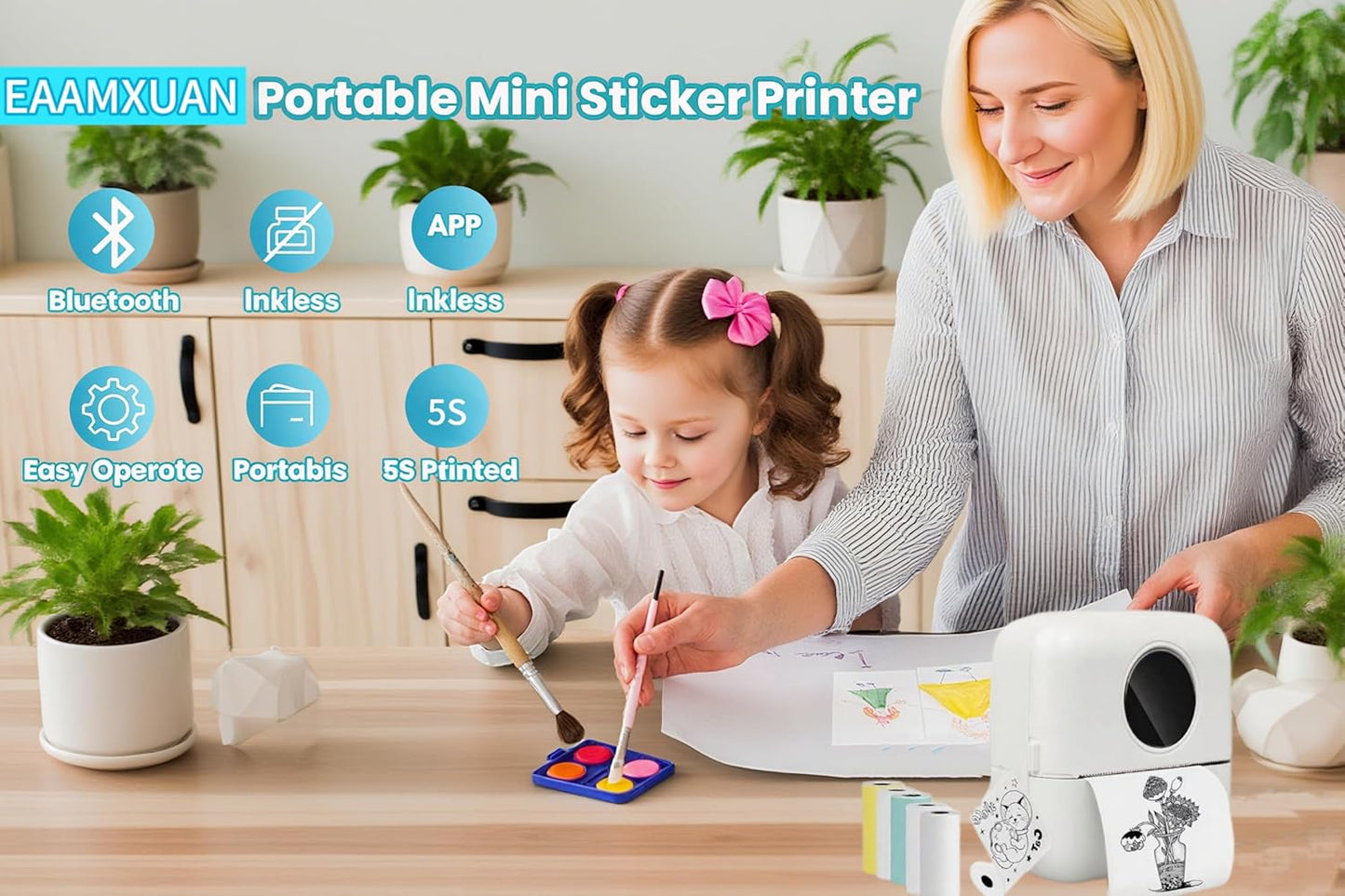 Skanto | Portable Bluetooth Label Maker – Ink-Free Thermal Printing