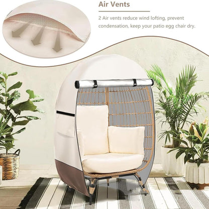 BowLift | Waterproof Egg Chair Cover with Double Zipper – Solara