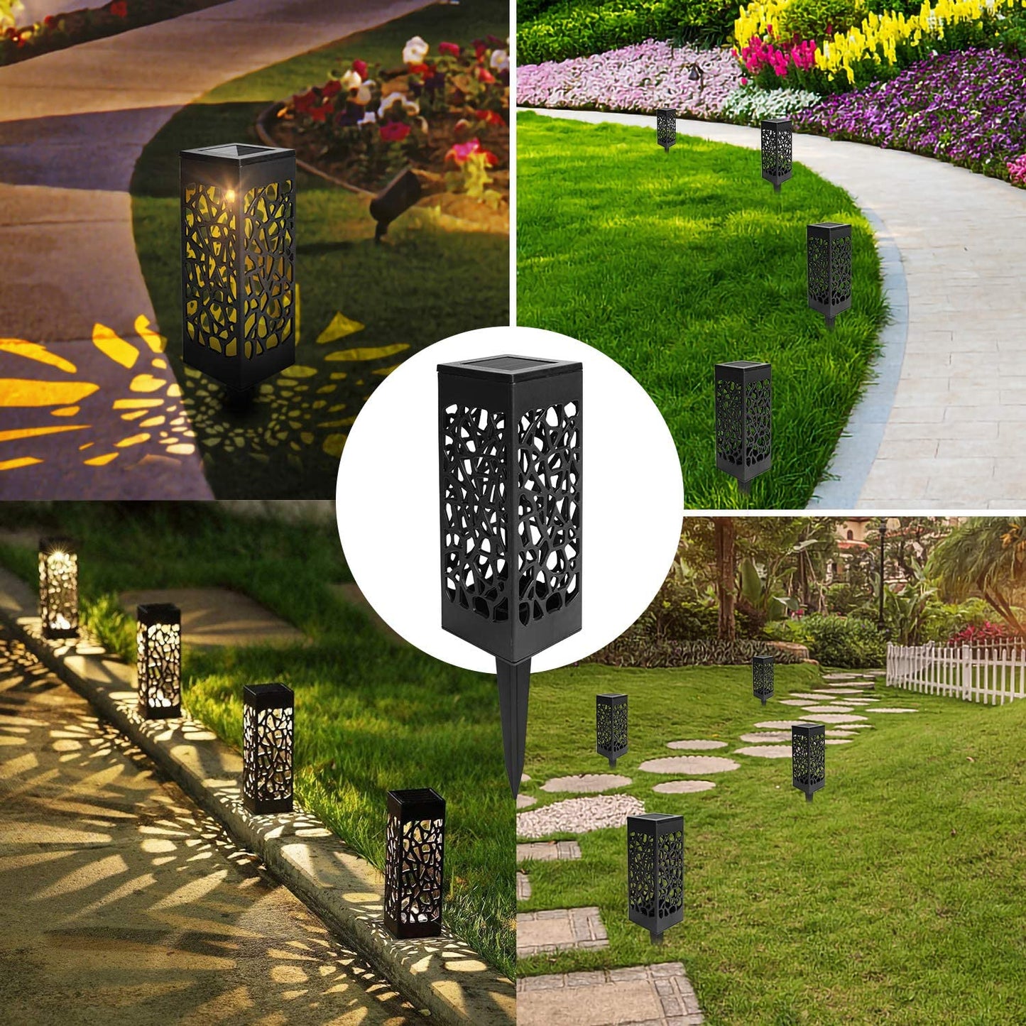 12X Solar Lights LED Path Lights Garden Lighting | Bowlift