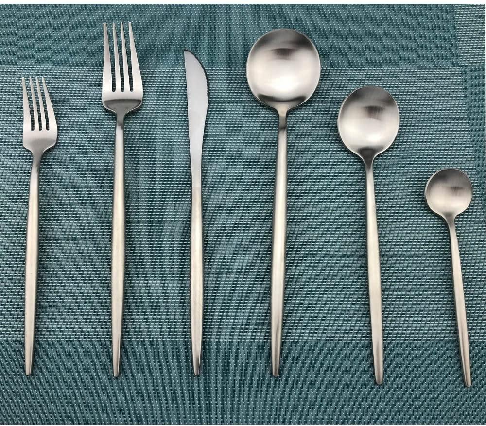 Skanto | Minimalist 36-Piece Stainless Steel Cutlery Set: Elegance and Durability
