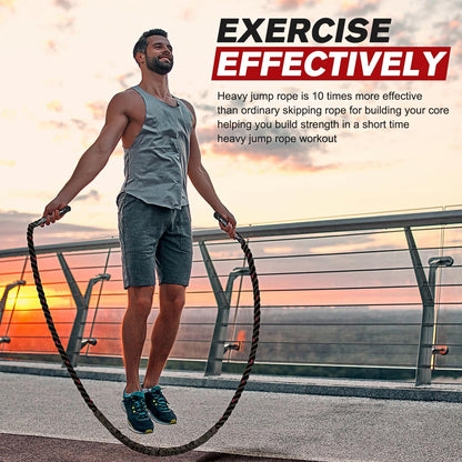 BowLift | PowerJump Adjustable Weighted Skipping Rope – Heavy Training Rope