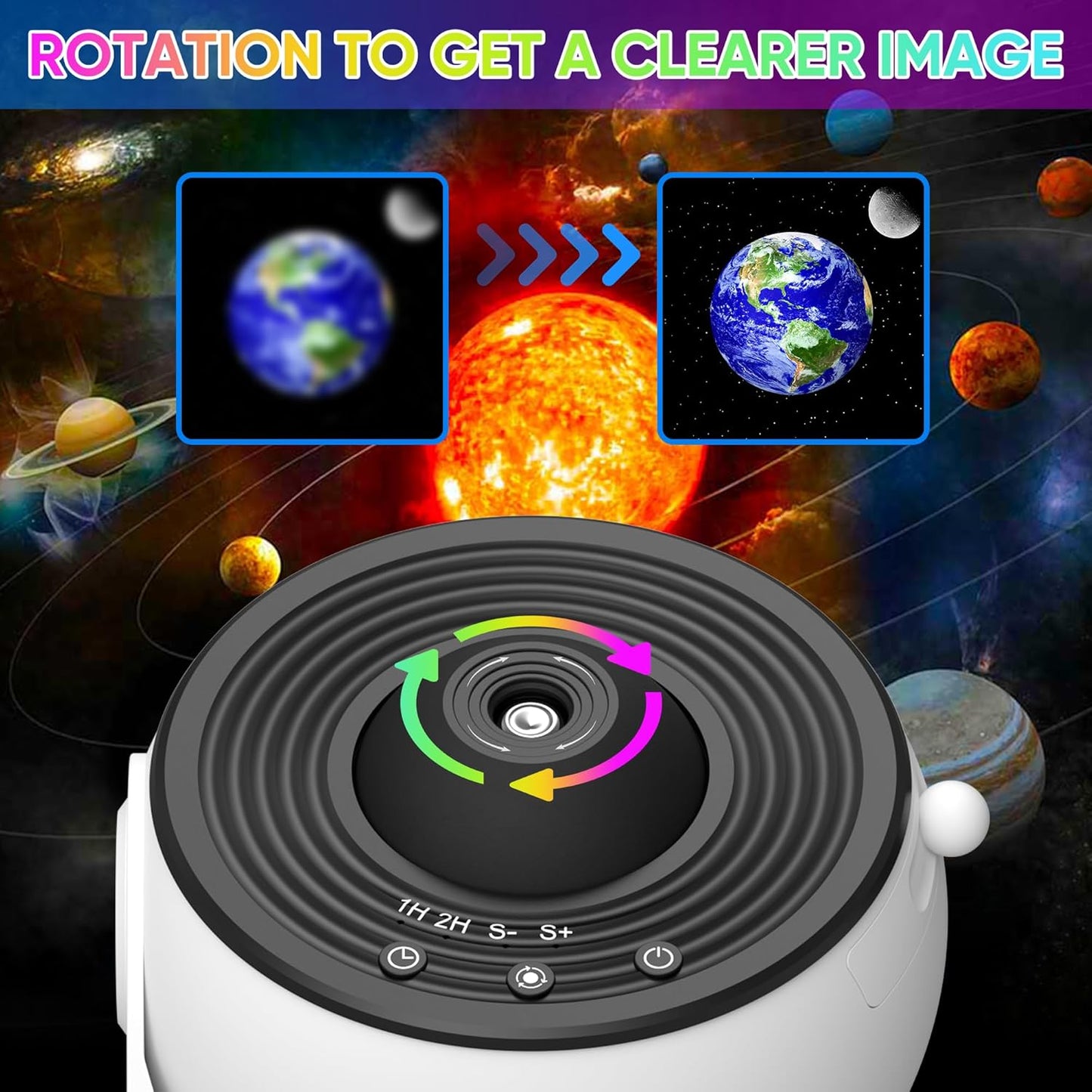 Skanto | Galaxy Projector with 360° Rotation - Amazing Room-Wide Night Sky View